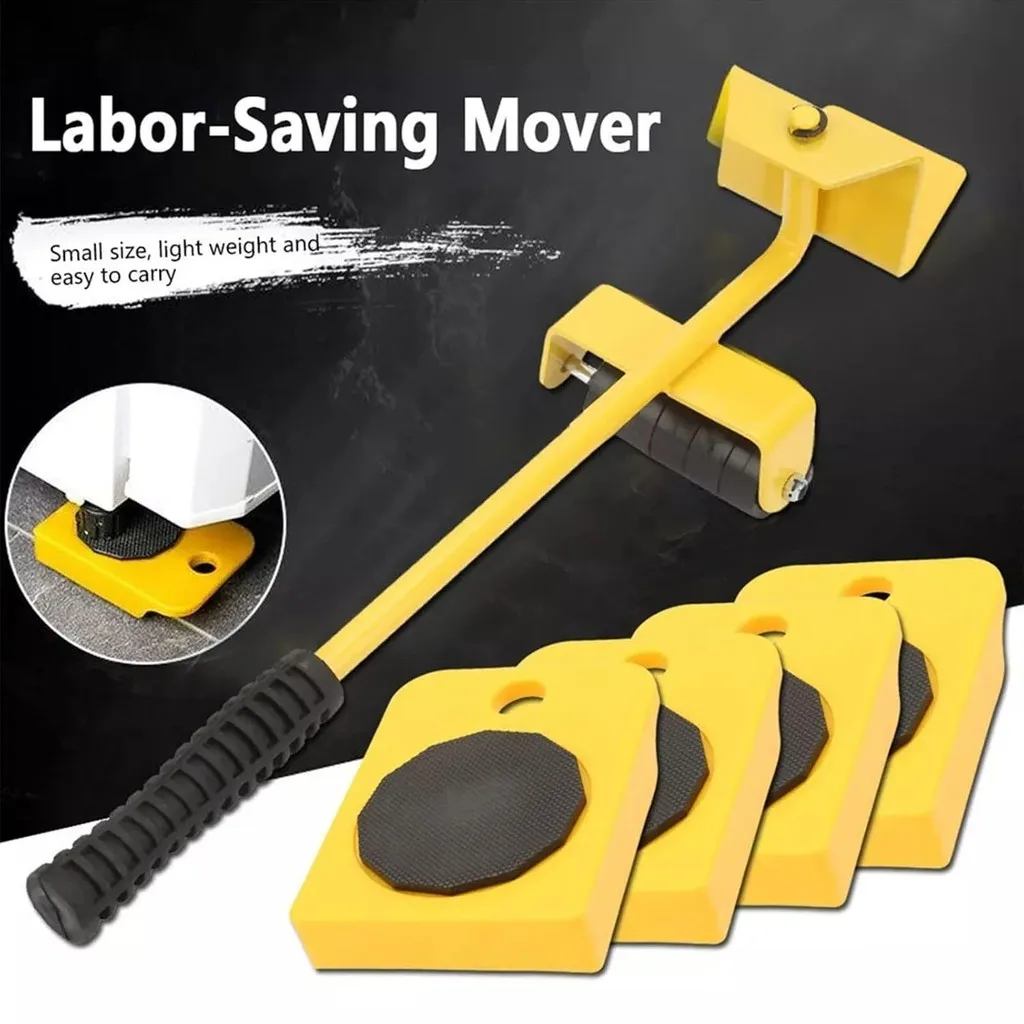 

Heavy Duty Furniture Lifter – w/ 4 Sliders, Metal Frame, Non-Slip for Sofa, Fridge, Cabinet