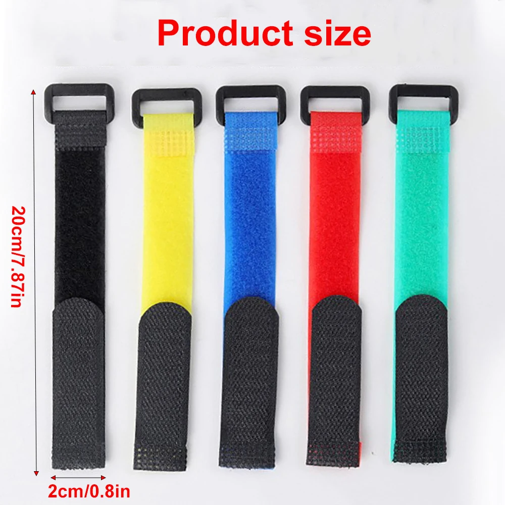 10/20pcs Fishing Rod Tie Strap Holder Strap Suspenders Fastener Hook Loop Cable Cord Tie Belt Fixed Tackle Box Accessories