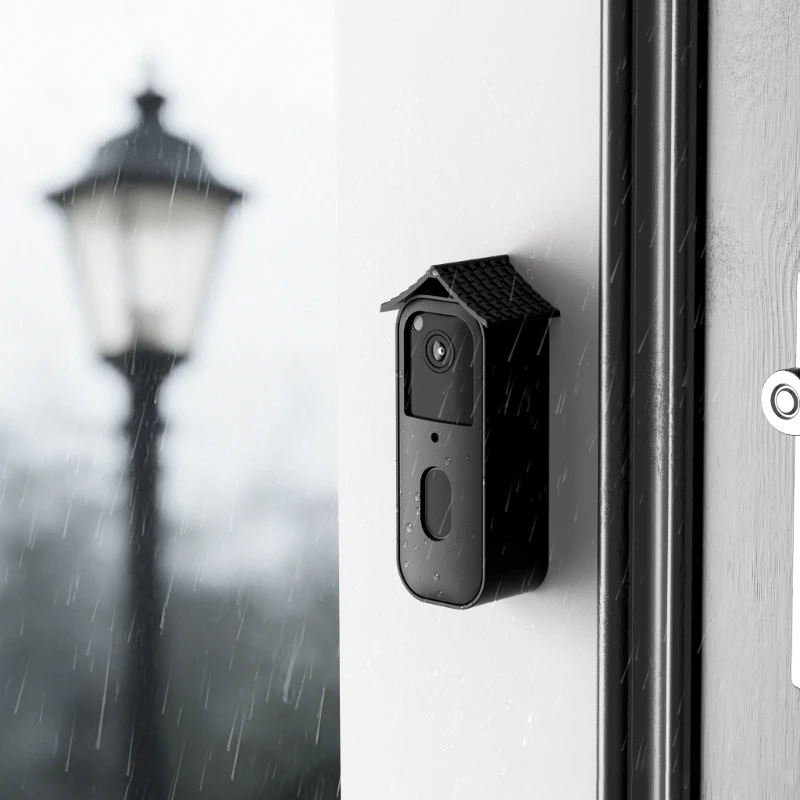 Weatherproof Housing Case Sleeve for 2Nd Gen Video Doorbell 2025 Protector Cover Scratchproof Shell with Rainproof Roof Design