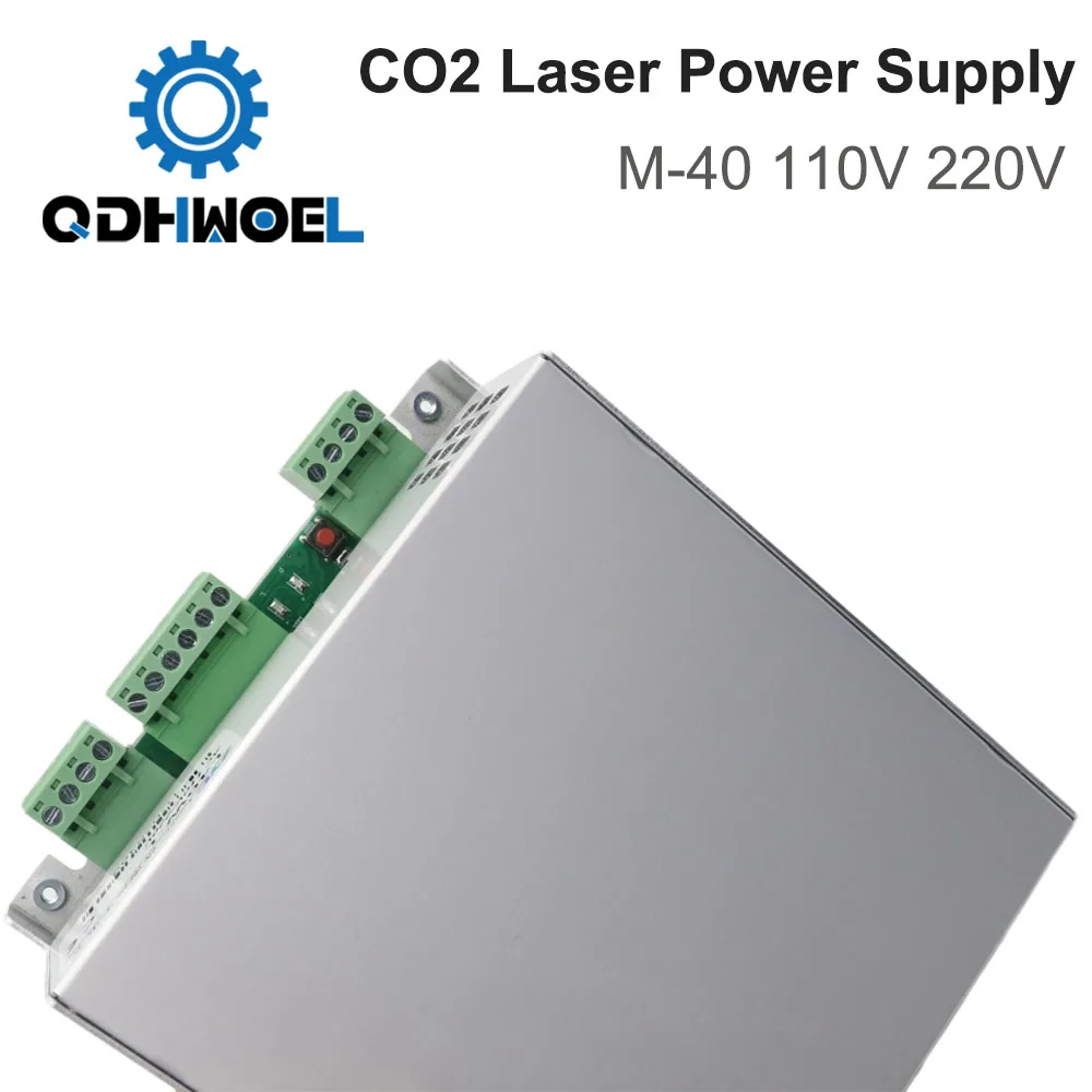 QDHWOEL 40W CO2 Laser Power Supply MYJG-40WT 110V/220V for CO2 Laser Engraving Cutting Machine Model A