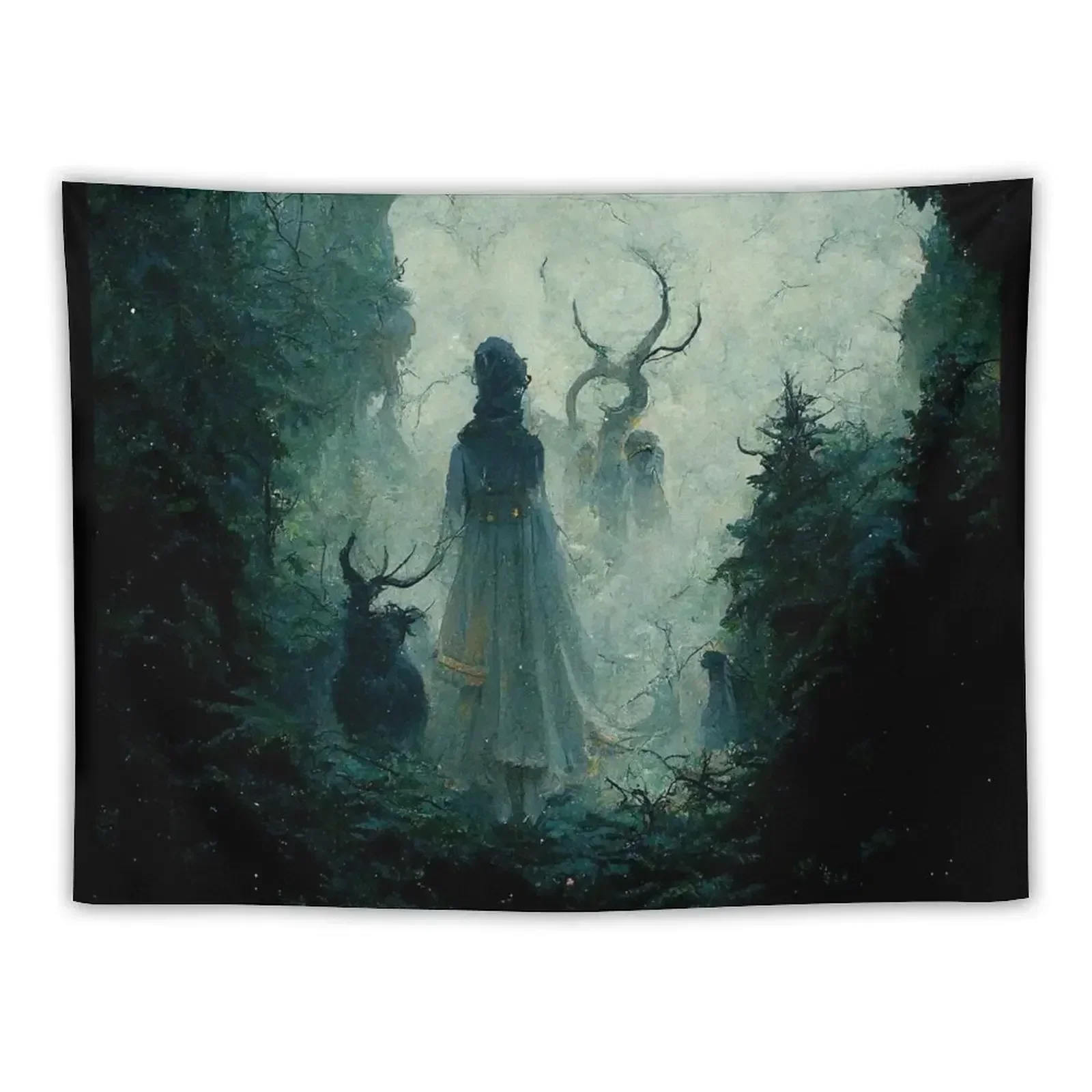 

Hecate with Horned Creatures Tapestry Home Decorations Aesthetic Things To The Room Decor For Room Tapestry