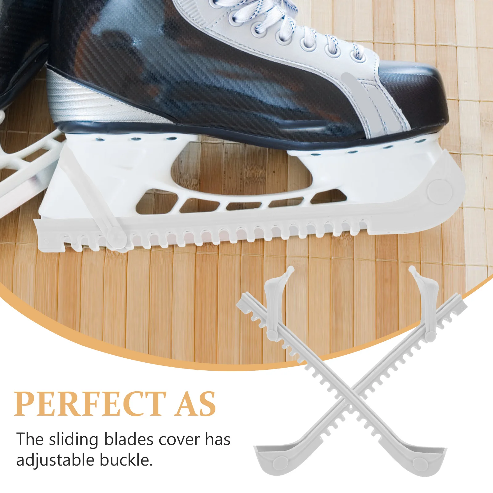 

Ice Skates Blade Guards Durable Reusable Sturdy Wear Resistant Convenient Skateboard Protector Child Size Adjustable Cover PXC