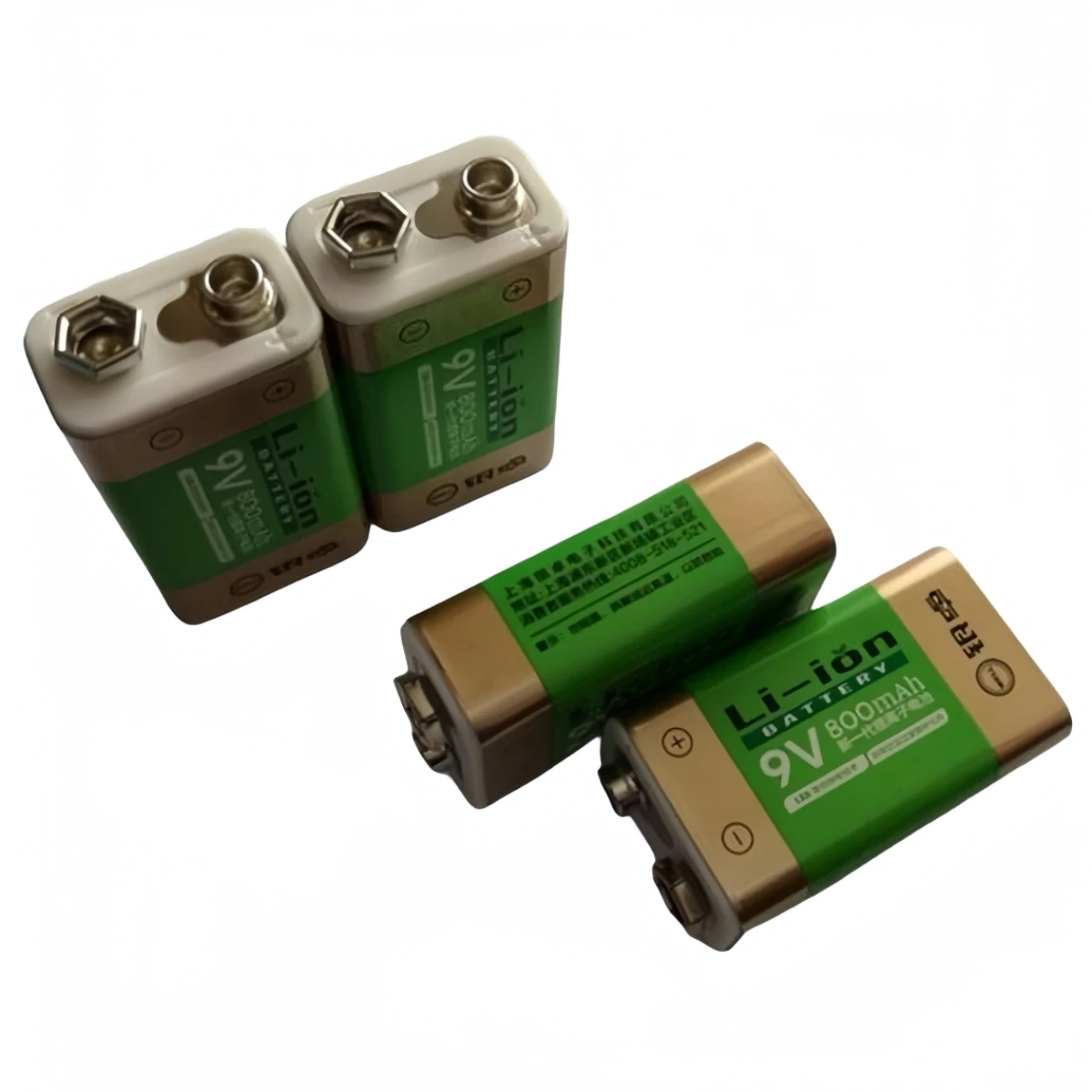 

4 pcs/lot 9v SUPER BIG 800mAh li-ion lithium Rechargeable 9 Volt Battery