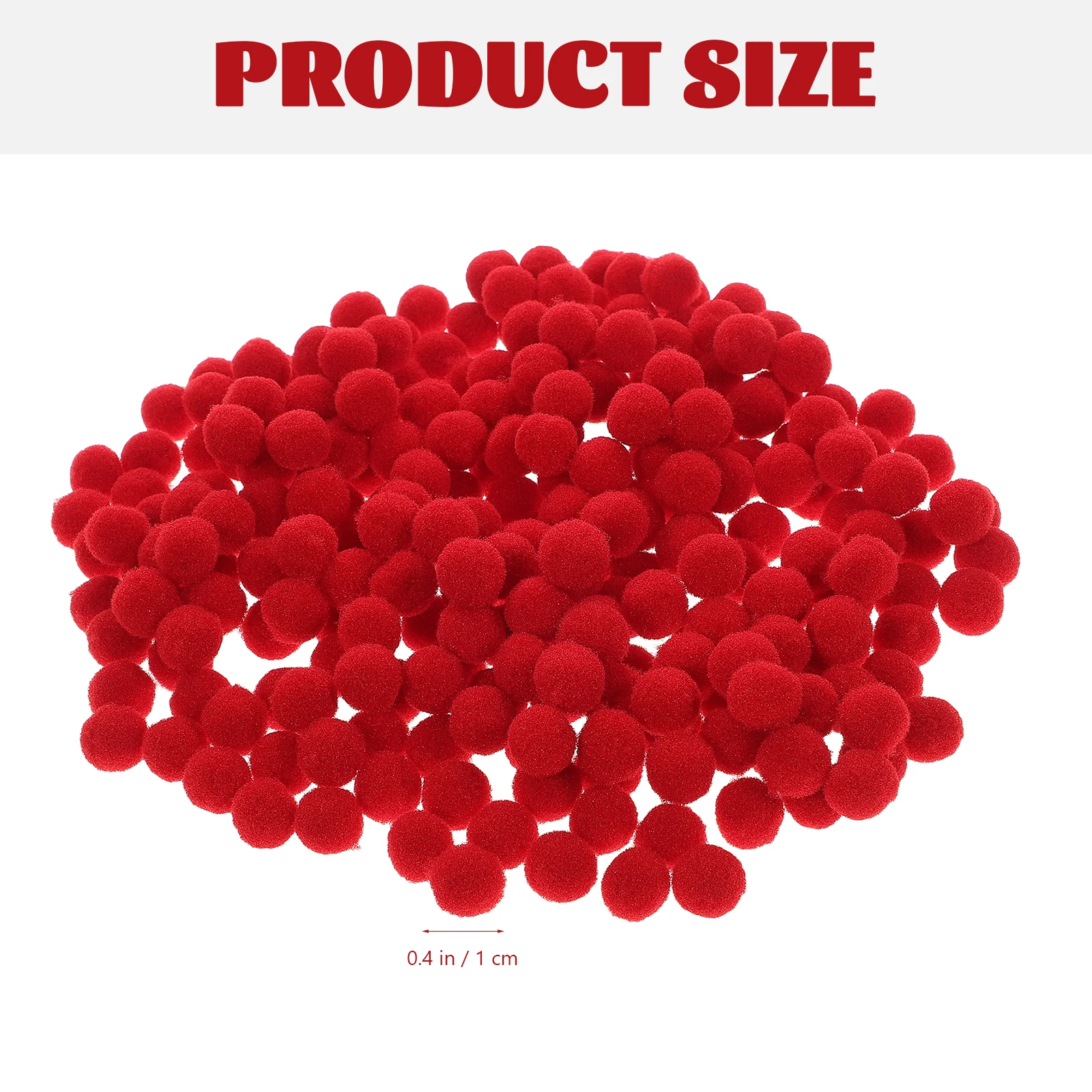 250pcs Red Poms Crafting Balls Diy Hat Diy Clothes Prop Decorations Sewing Costume Materials Gentle Multipurpose