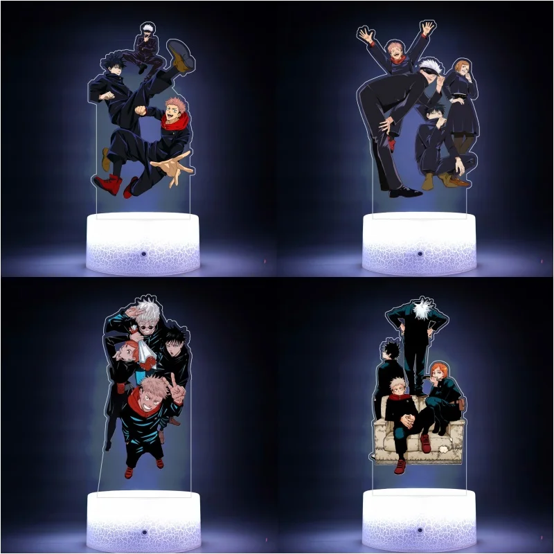

Anime Jujutsu Kaisen Yuji Itador Megumi Fushiguro Nobara Kugisaki Satoru Gojo Luminous Home Bedroom Bedside Lighting Night Light