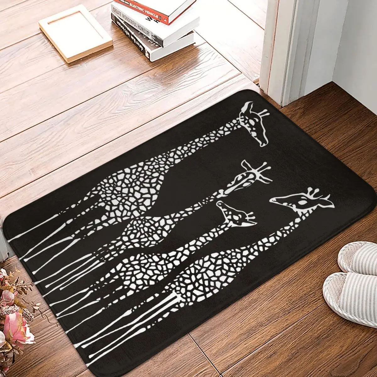 Giraffe Herd Pattern Doormat Kitchen Entrance Home Floor Mat Non-slip Carpet Rug for Bathroom Footpad Mats