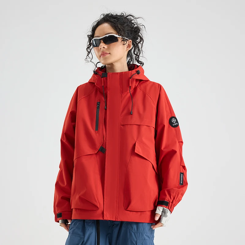 Men's Outdoor Jacket Waterproof Windbreaker Sports Climbing Trekking Multiple Pockets Skiing Softshell Zipper Hooded Jackets