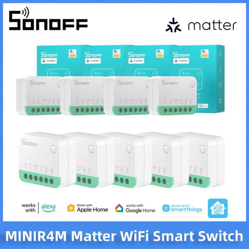 SONOFF MINIR4M Matter Extreme WiFi Smart Switch Detach Relay Scene Breaker eWeLink Voice Control Alexa Google Home Smartthings