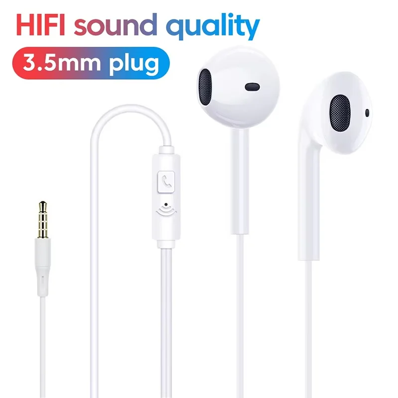 Comfort Sport In-Ear Fit Clear Call Music Listening 3.5mm Wired Headphones For Smartphone PC Computer Tablet Music Headset Tools
