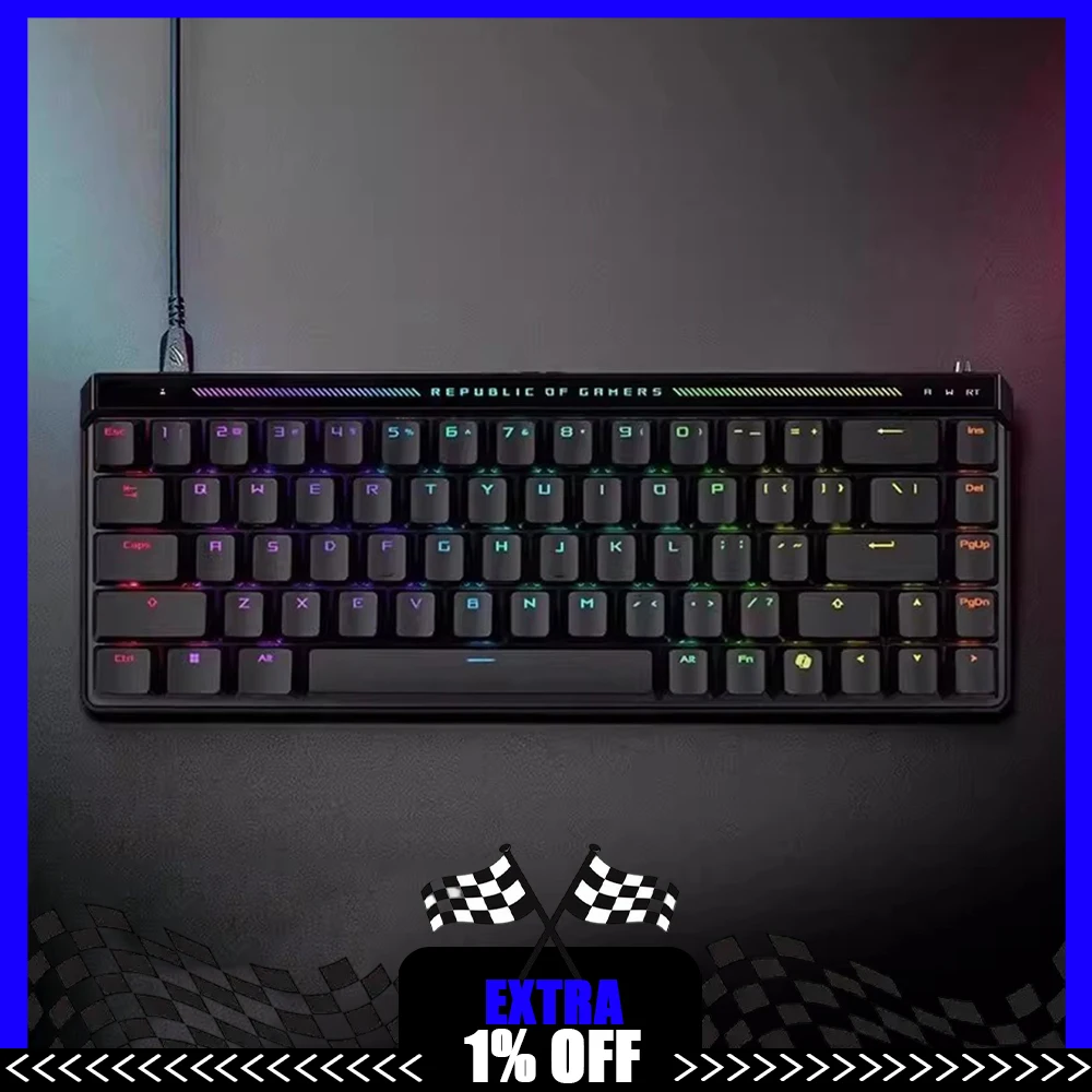 

Механическая игровая клавиатура ROG Falchion ACE HFX с магнитными переключателями, 8 кГц, RT-Toggle, низкой задержкой, RGB-подсветкой, Gasket-креплением, Hot-Swap, аксессуары для ПК