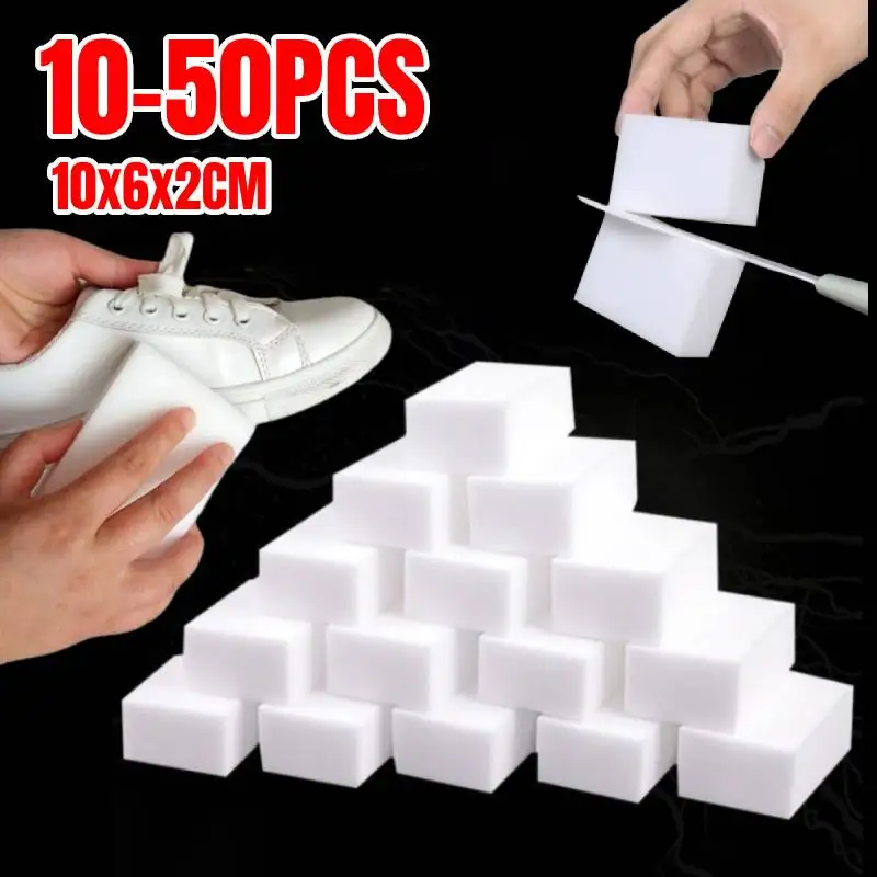 10-50PCS Melamine Sponge Magic Sponge Eraser For Kitchen Office Bathroom Melamine Home Nano Cleaner Cleaning Sponge 10x6x2cm