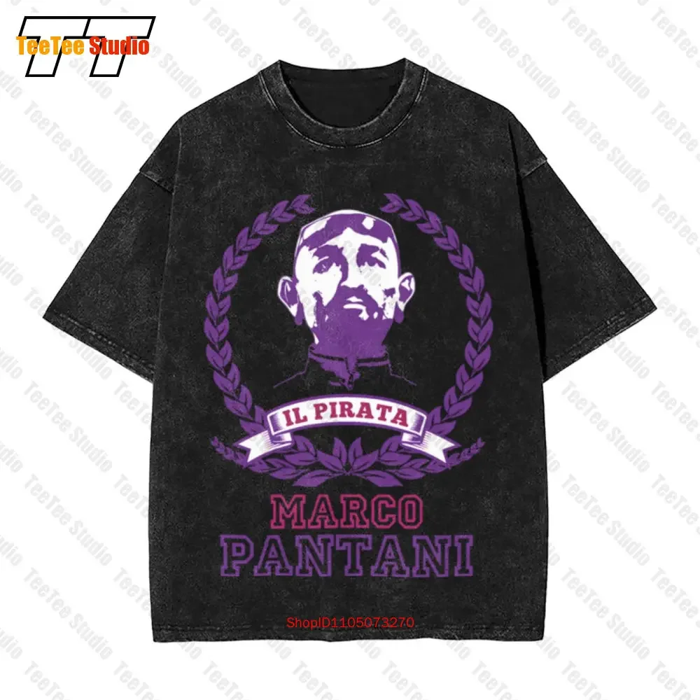 Marco Pantani Ciclismo Campione Il Pirata Cesenatico Vintage Oversized T-Shirt E3W1