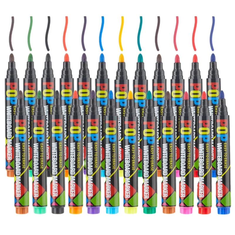 

12colors dry erase marker with quick-drying ink,low odor, non-toxic.Suitable for office use,school supplies,household items.