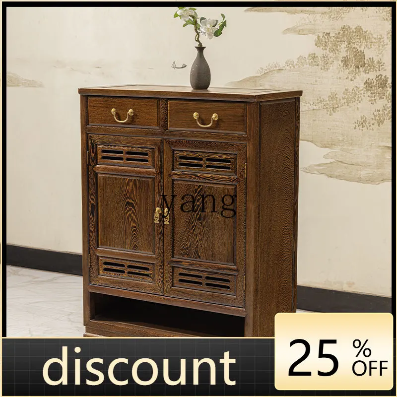 LTT Chinese solid wood tenon and mortise foyer multi-functional breathable locker