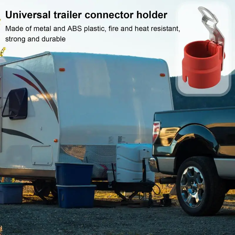 Trailer Connector Holder 7-13 Pin Truck Plug Adapter Weatherproof And Waterproof Trailer Connector For Trailer Boats Car Carrier