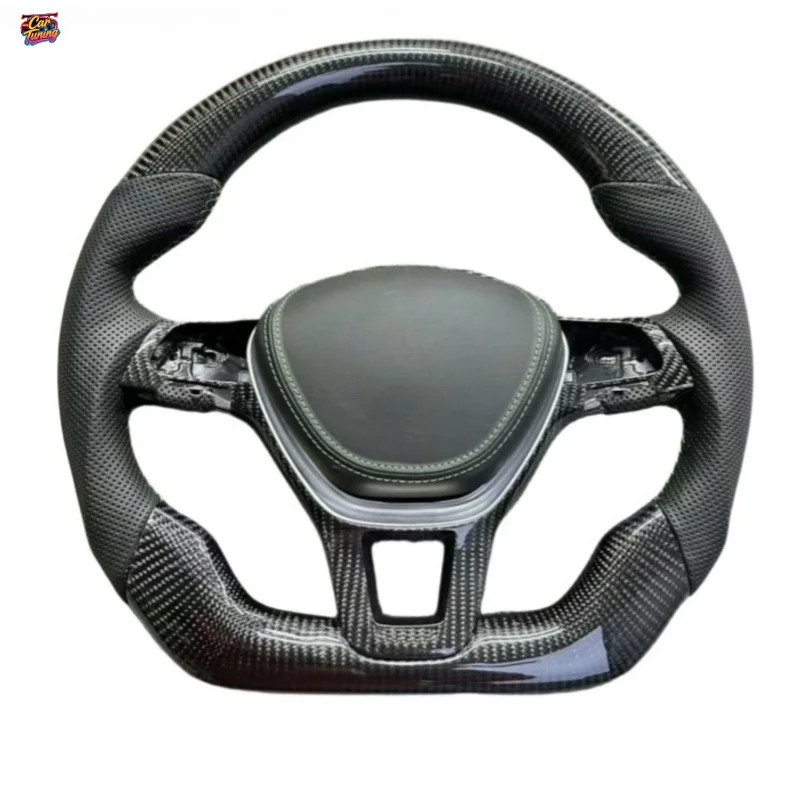 for Volkswagen Golf 7 MK7.5 Bora Passat CC Jetta Flat Bottomed Racing  Carbon Fiber Steering Wheel Customized Modification