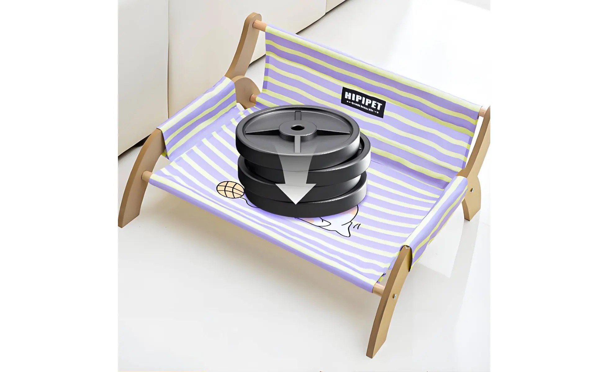 Cama Elevada para Animais de Estimação Estrutura de Madeira Respirável Cama para Animais de Estimação Resistente à Umidade para o Verão Cama Elevada para Animais de Estimação Estrutura de Madeira Respirável Cama para Animais de Estimação Resistente à Umidade para o Verão