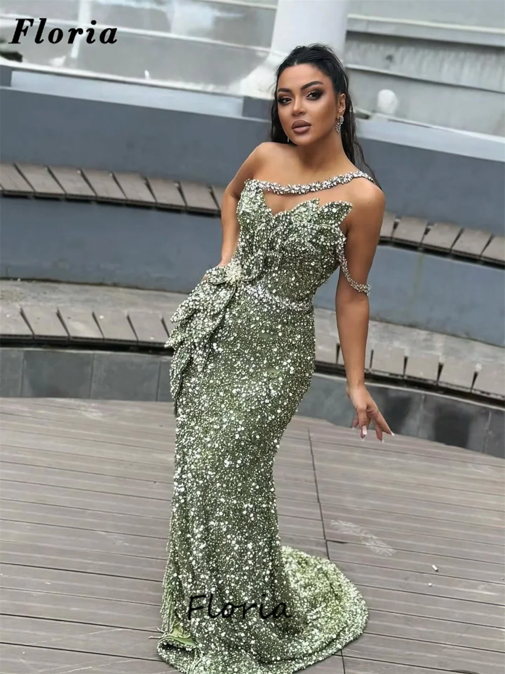 

Элегантные вечерние платья русалки на тонких бретельках с бисером и блестками, платье для выпускного вечера, халаты De Soirée, свадебные платья по индивидуальному заказу 2026