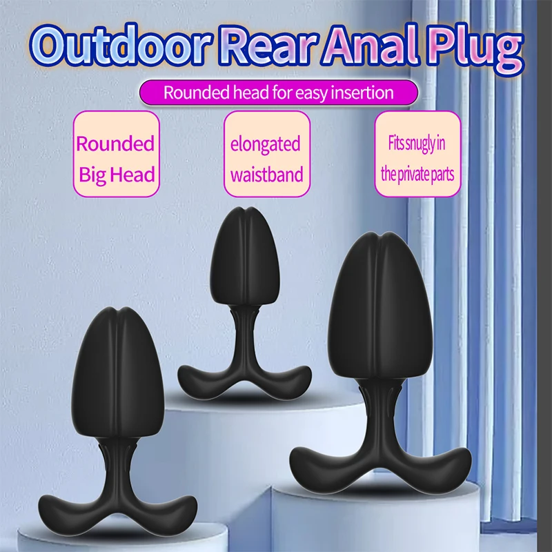 Compact outdoor wear Anal PlugSoft Silicone Erotic Anus Plug Training Wearable Butt Plug for All Day Adult Sex Toy For Women Men