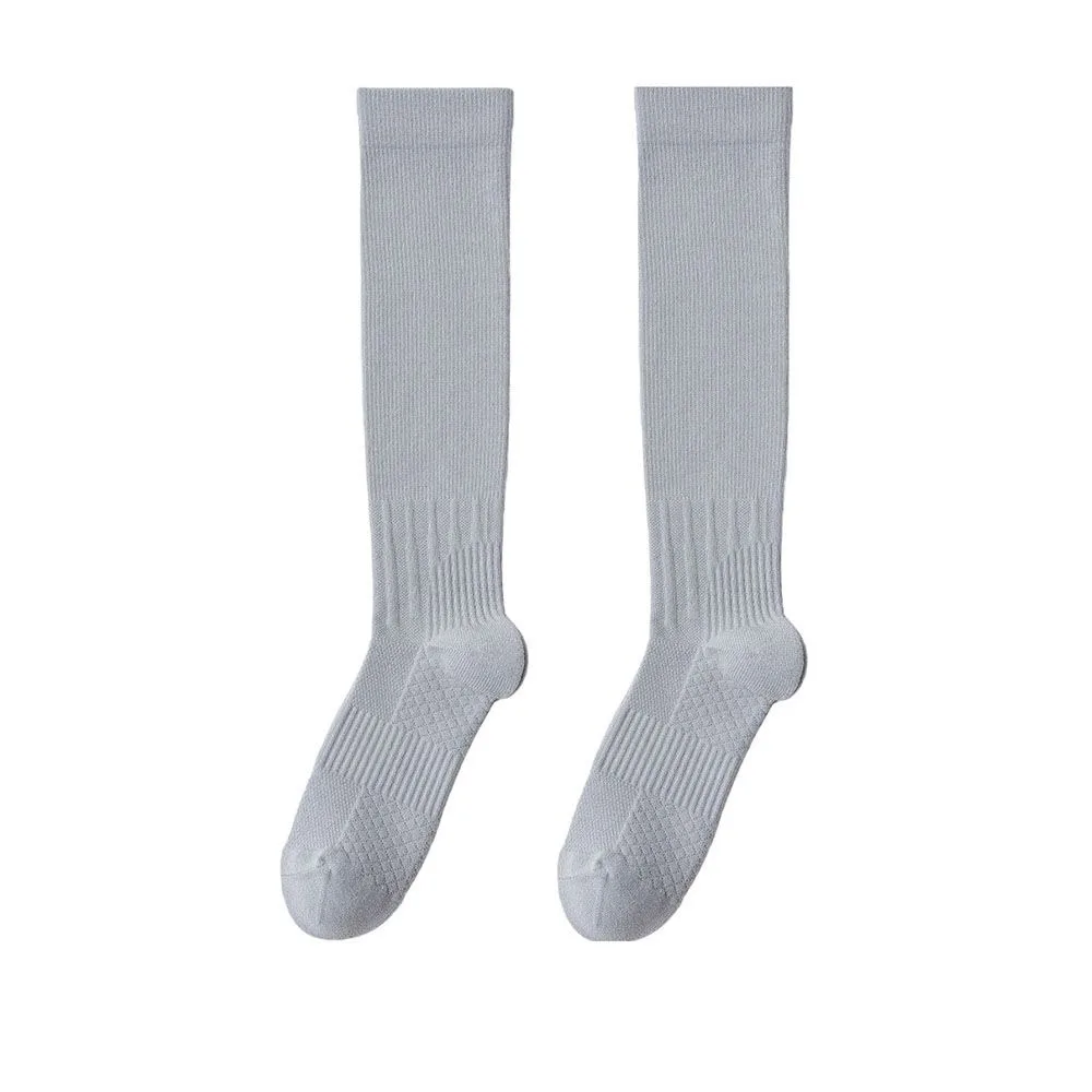 2 Pairs New Soft Breathable Compression Calf Socks Non Slip Compression Athletic Socks Stretch Calf Sleeves Running
