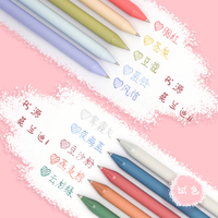 5pcs/box Kaco Gel Pen Retro colour Ink Retractable Vintage Pen Extra Fine 0.5mm Kawaii Pen Stationery for School Office Supplies