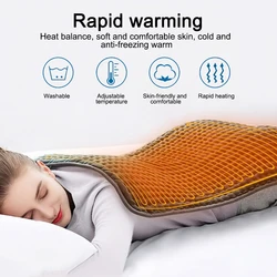 US Winter Warm Electric Blanket Heating Physiotherapy Mat Gray Crystal Super Soft Heating Blanket Multi-purpose Electric Blanket