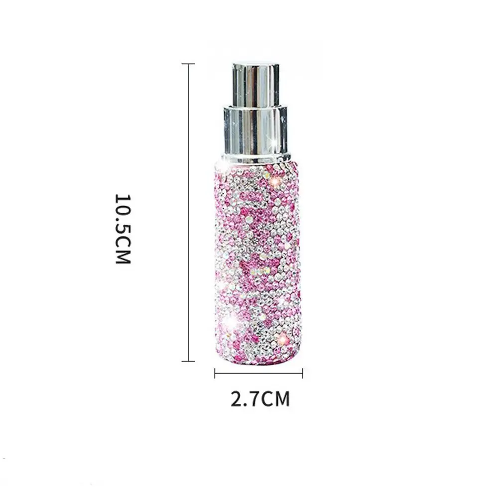 Botella de Perfume de 10ml, botellas recargables portátiles con diamantes de imitación, contenedor de almacenamiento vacío de vidrio, herramienta de maquillaje