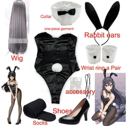 Senior Sakurajima Mai Cosplay Costume Bunny Girl Halloween Funny Costume  Wigs/Headwear/Clothes/Socks/High Heels