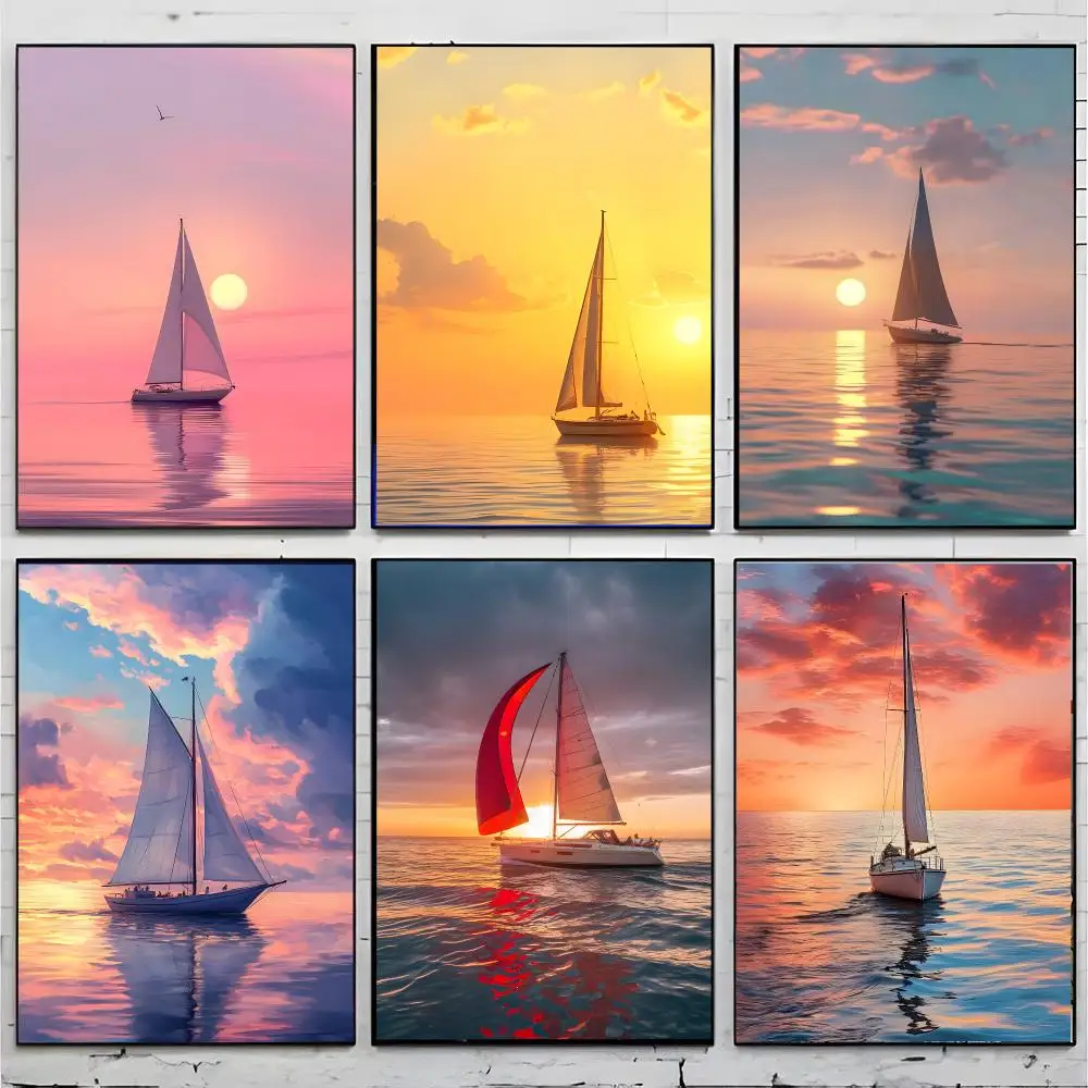 Serene Travel Theme Ocean Voyage Poster Premium Decor Art & Gift for Household Lounge Home Ornaments