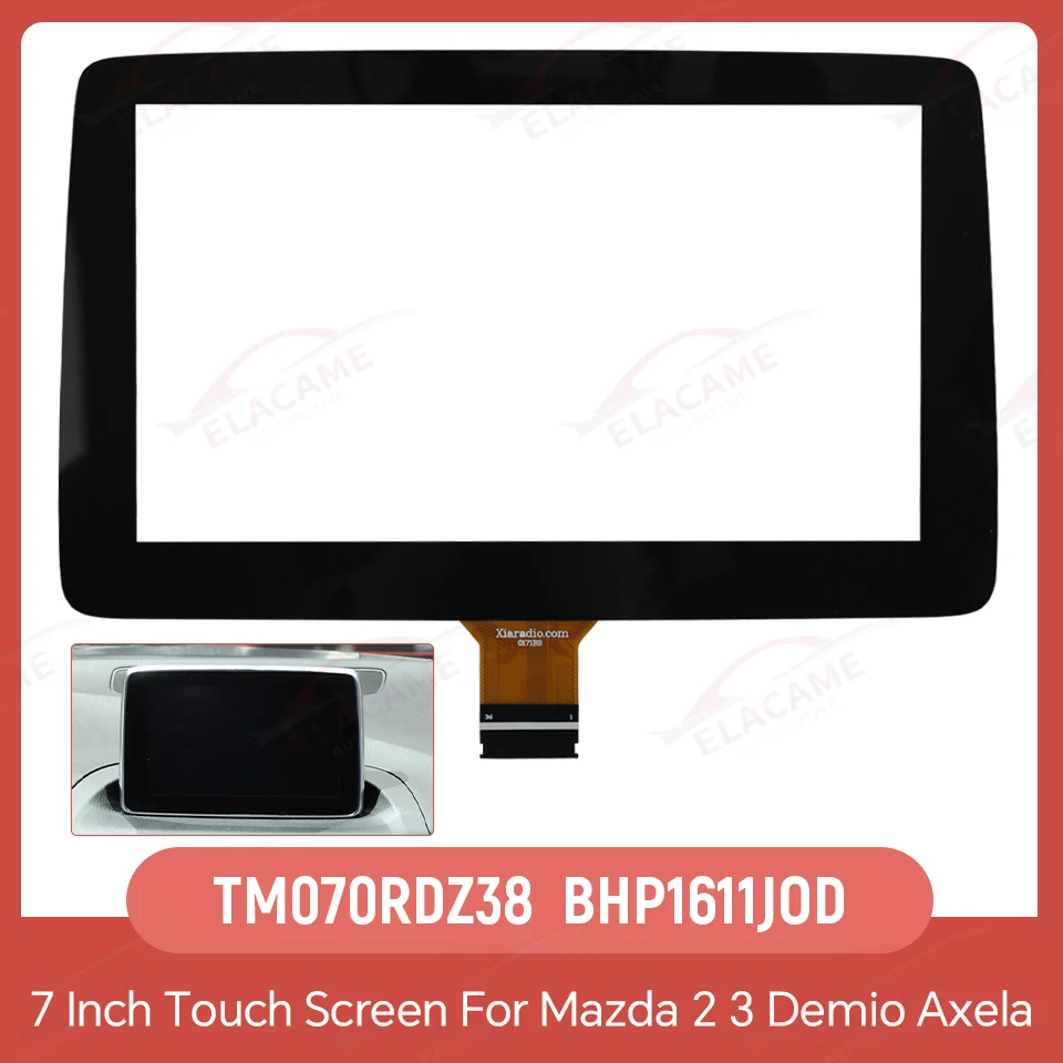 

7 inch Touch Screen Panel Digitizer For 2014-2016 Mazda 3 Radio Capacitive BHP1611J0D
