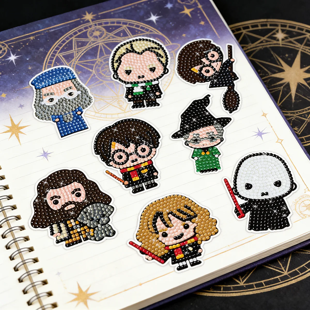 Harry Potter New Arrival Magic Wizard Theme  DIY Diamond Art Stickers Shiny Drill Decals Craft Kit Creative Kids Gift Home Decor