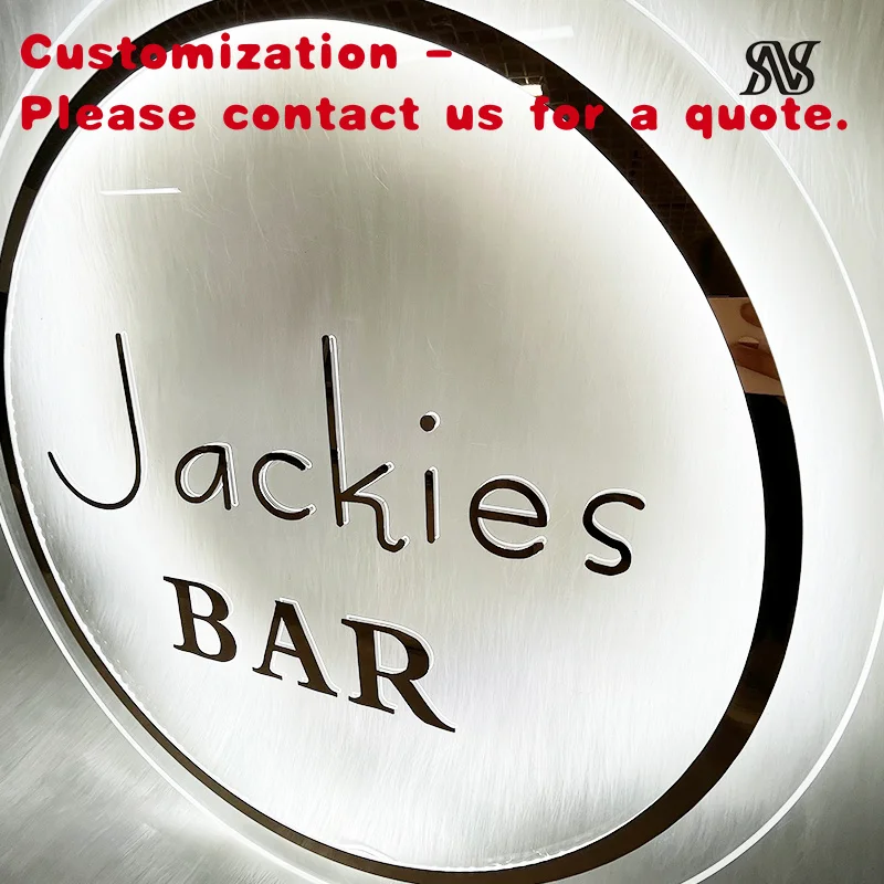 

custom.Personalized Custom LED Acrylic Light-up Sign Storefronts & Parks Advertising Use IPx4 Waterproof Custom Mirror Round