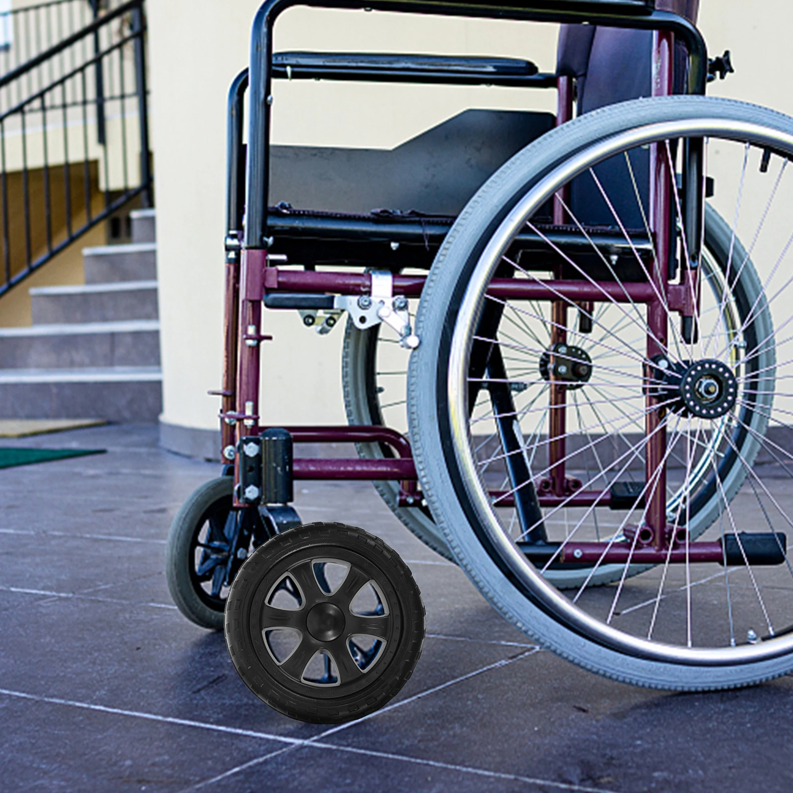 

2Pcs Folding Grocery Cart Wheels Replacement Plastic Durable Parts Shopping Cart Trolley Wheels Supermarket Accessories