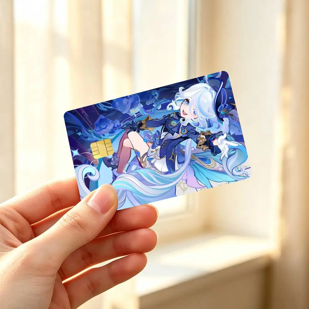 Hot Game Genshin Impact Furina Credit Card HD Stickers Premium matte film effectively prevents fingerprints and daily abrasion.
