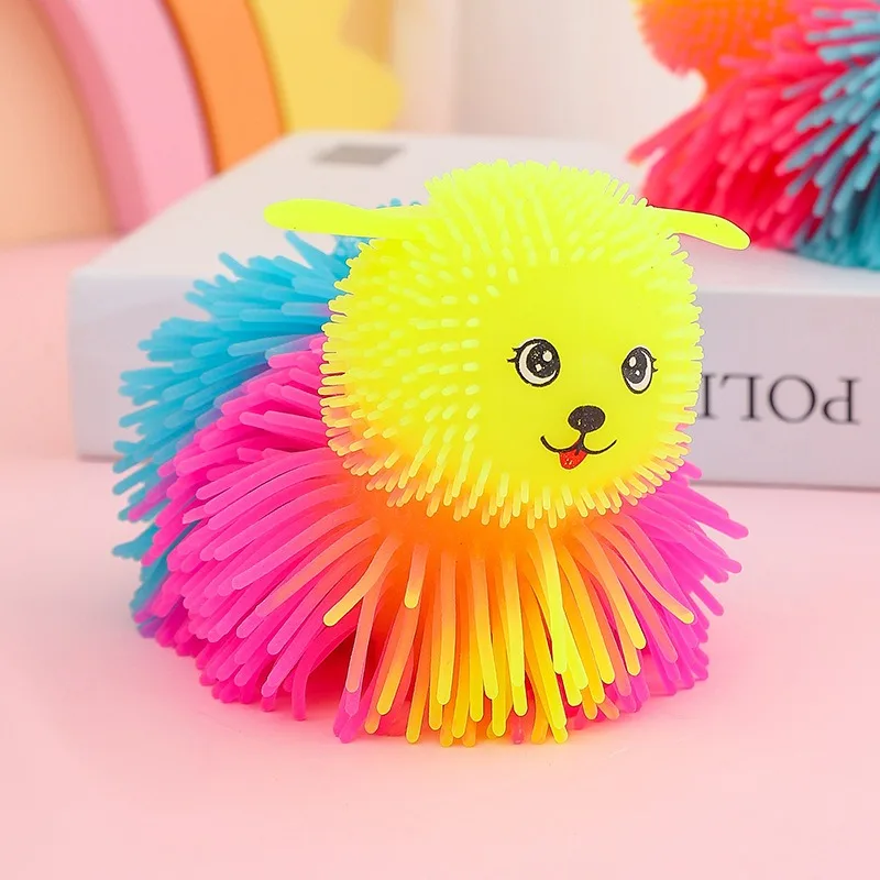 

1Pcs Cartoon Light Up Big Dog Decompression Toy Elastic Ball Kawaii Dog Sensory Toys Fidgeting Fidgety Toys Girl Friends Gifts