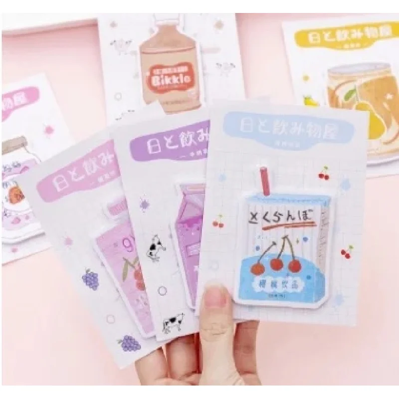 2pcs/random Sticky Note Drink Shapes For Gift Items School Materials Note-taking