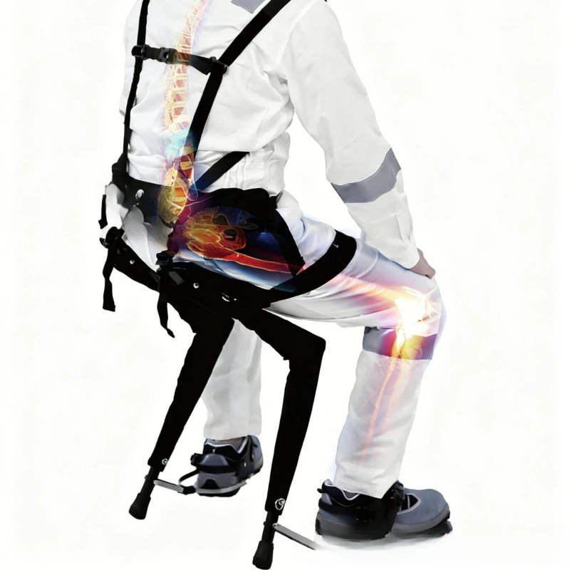 Sitting exoskeleton at will, factory work sedentary artifact, lightweight to relieve leg, foot and knee fatigue and save