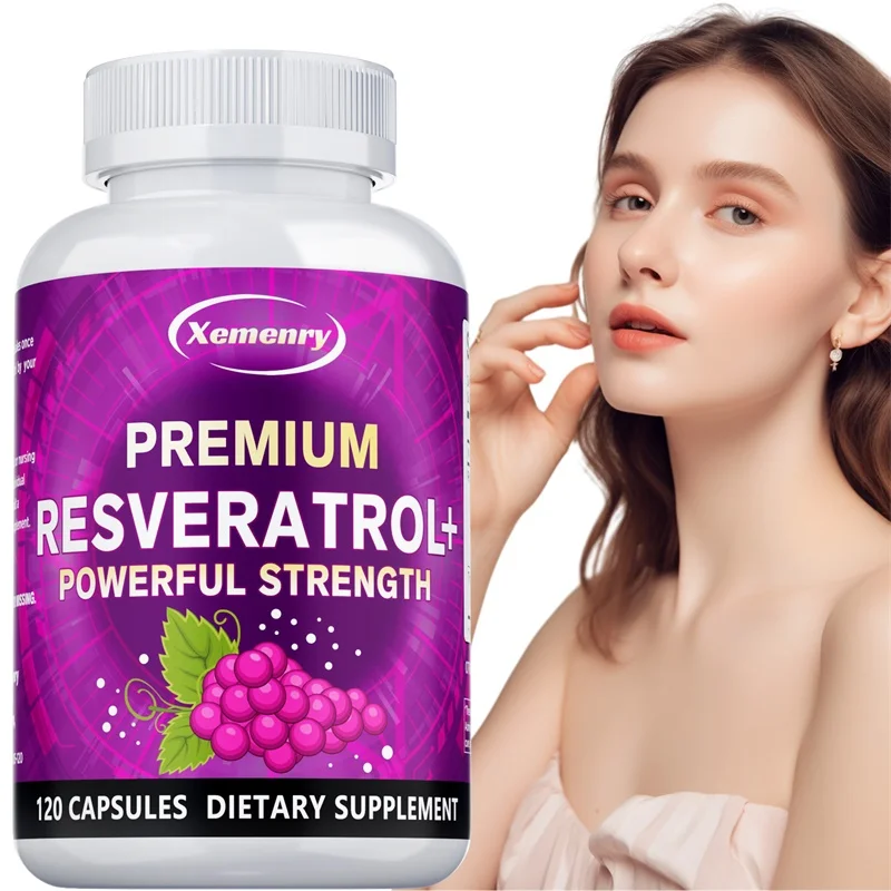 

Resveratrol Capsules - Anti-aging, Improves Mood, Promotes Skin and Brain Health, and Supports Joint Health