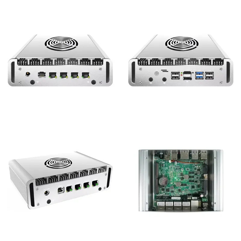 2026 Factory OEM ODM Fanless Mikrotik Ubuntu Soft Router Ryzen R2314 Linux PC Industrial Computer Mini PC Linux Firewall