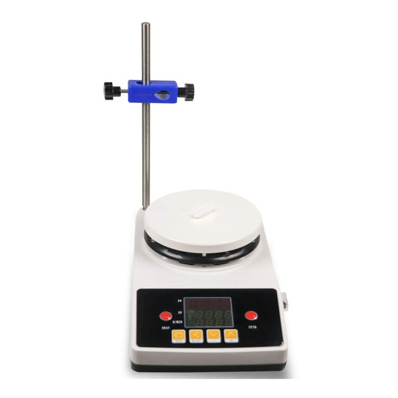140mm Lab Magnetic Stirrer Ceramic Hot Plate LED Digital Control 380C 1C Temperature Control 50-1800 RPM Speed