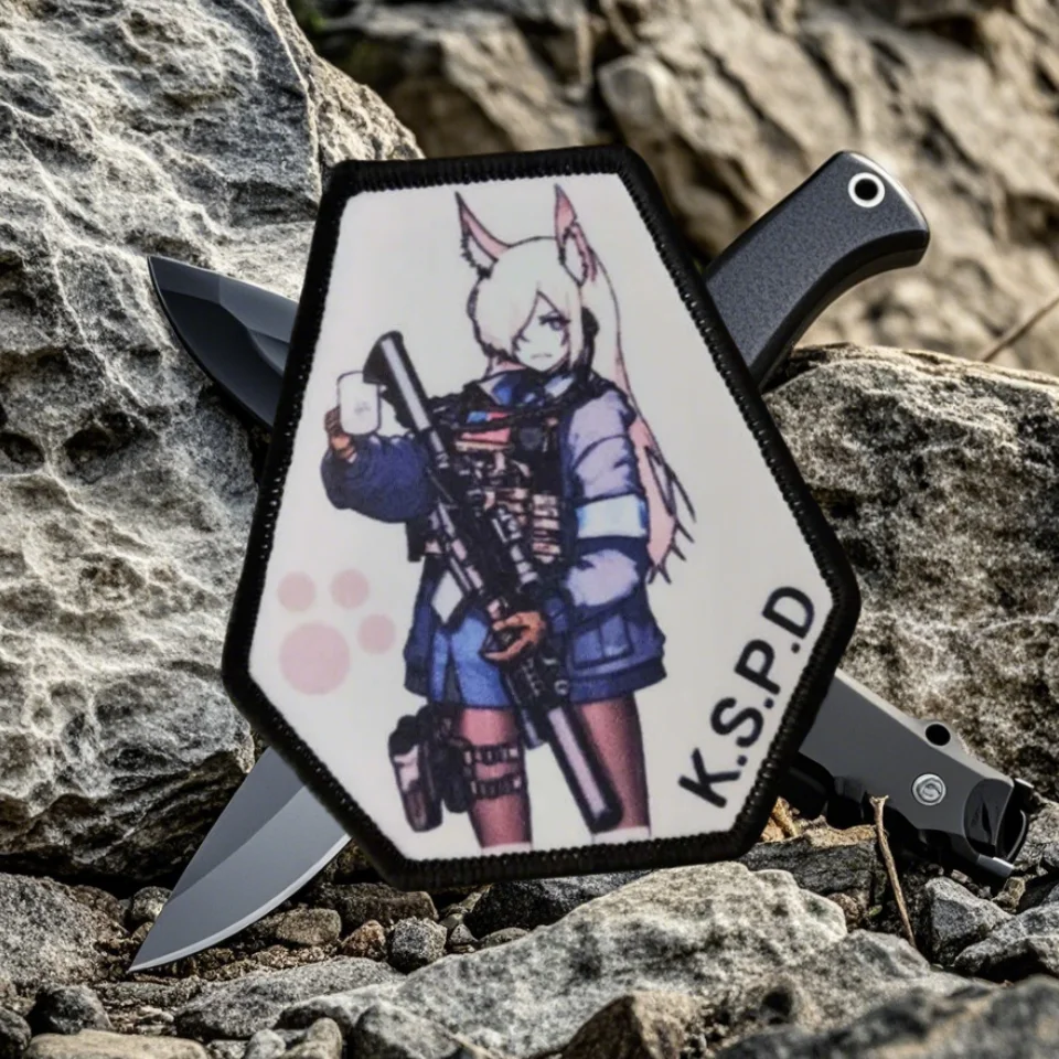 Parche táctico moral militar gancho y bucle chica anime para mochila - imagen 4