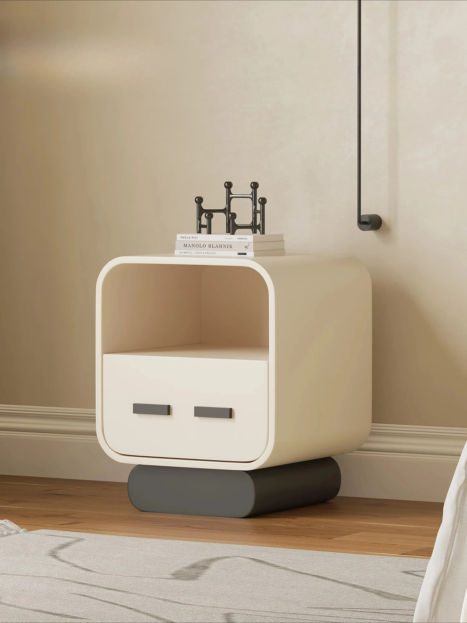 

Italian-Style Light Luxury High-End Home Bedroom Storage Bedside Table Modern Minimalist Retro Bedside Table