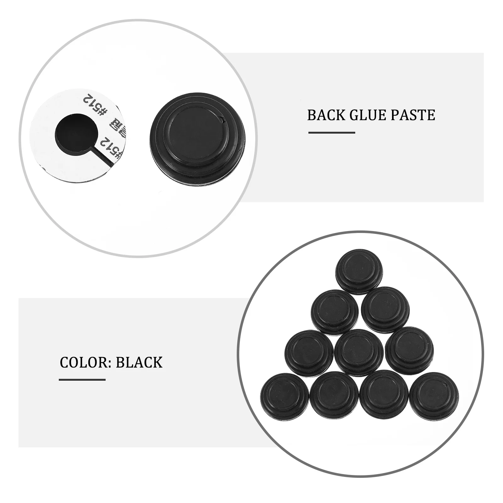 

24 Pcs Shock proof Gaskets Car Door Anti Collision Stickers Protective Pads Vehicles Soundproof Sealing Waterproof Black Round