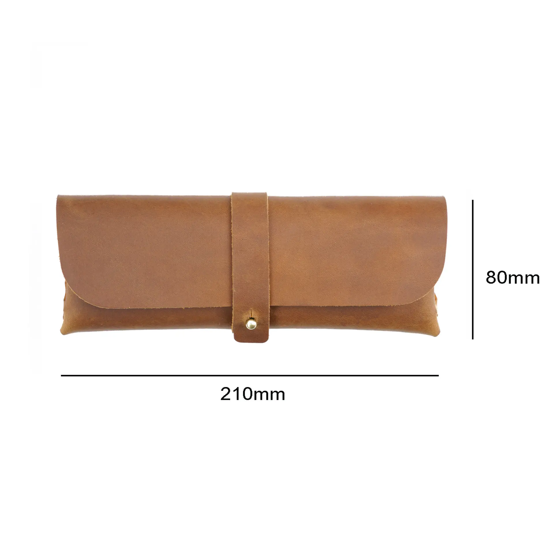 100% Leather Pencil Case Men\'s Retro Pen Bag Student Large-capacity Stationery Storage Bag Cowhide Glasses Box Wholesale