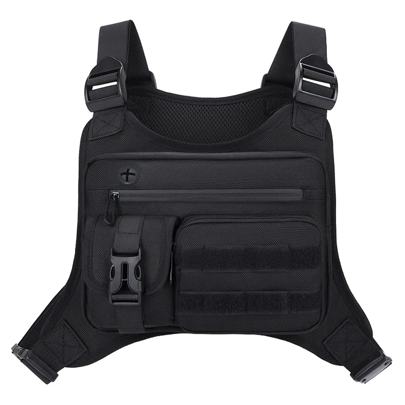 New Outdoor Multi-functional Tactical Chest Bag, Cycling Sports Jacket Backpack, Large-capacity Workwear Front Chest Portablebag
