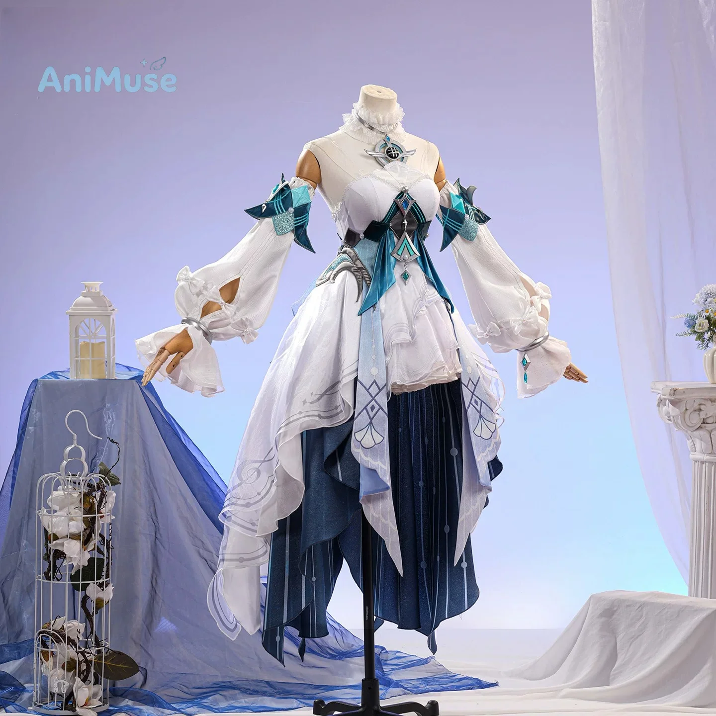 Quality Anime Cosplay - Oyun Vodyanitsa Cosplay Kostümü Genshin Impact
