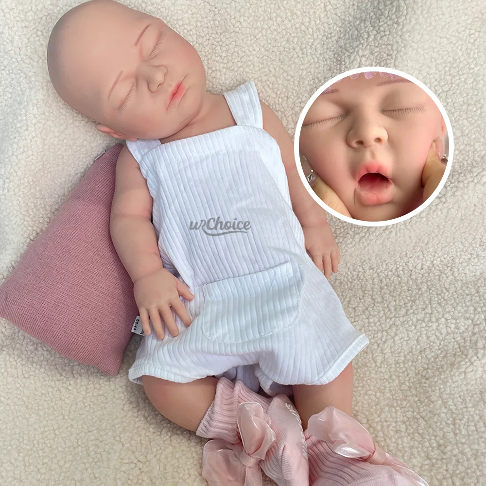 

22 "Реалистичная силиконовая кукла реборн, ручная роспись, кукла для новорожденных с открытым ртом, Испания, младенцы, дети от 3 лет, детские пасхальные игрушки