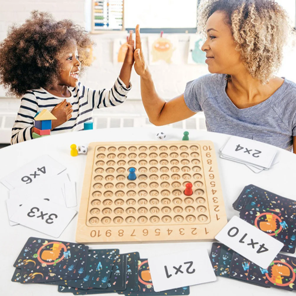 Tafel van vermenigvuldiging Leermiddelen Intellectuele ontwikkeling Speelgoed Wiskunde Leerbord Premium papieren spel Onderwijs Kindertraining