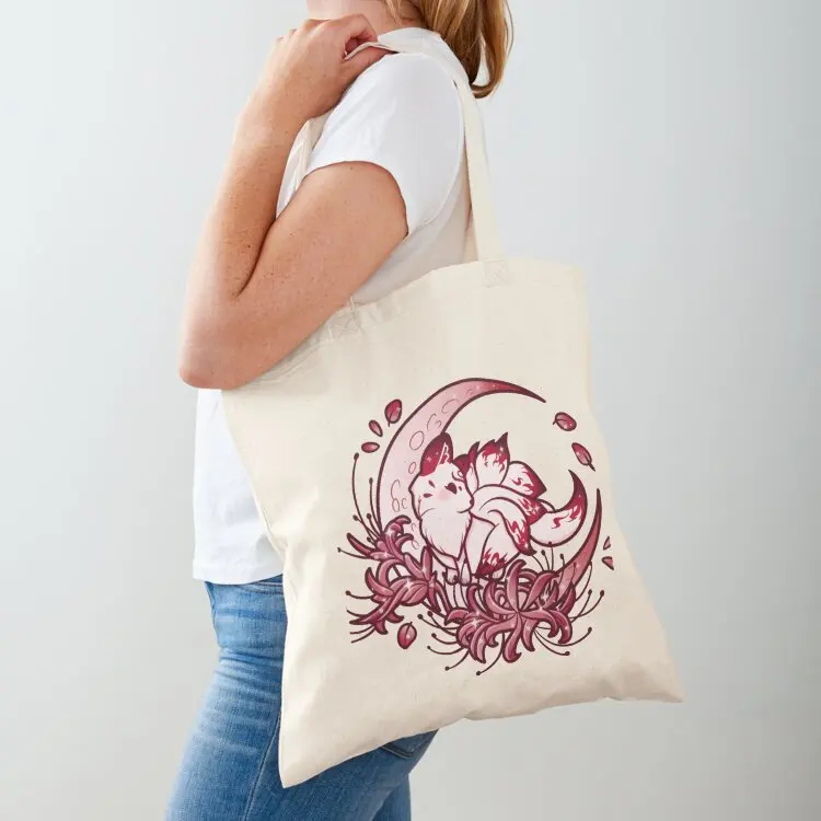 

Kitsune Moon Tote Bag shopper bags custom fabric bag Women's shopper Custom bag