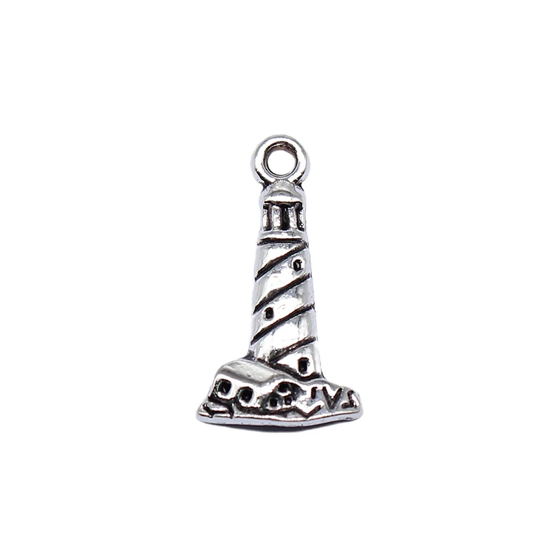 

200pcs/lot DIY Jewelry Accessories Alloy Lighthouse Shaped Pendant For Charm Braclet